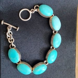 Silver 925 turquoise bracelet
